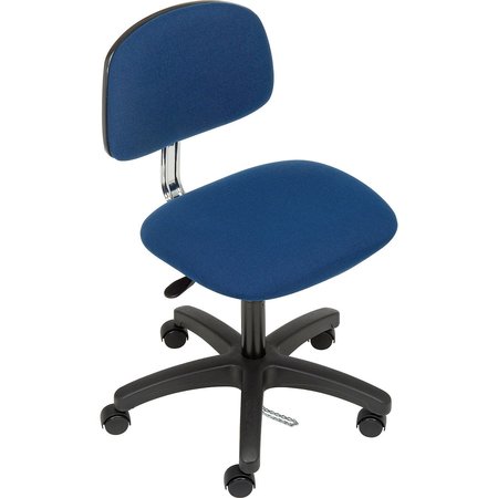 GLOBAL INDUSTRIAL ESD Chair, Fabric, Navy, Armless, Mid Back 695534BL